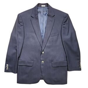 Joseph Abboud Wool Navy Blue 2 Button Blazer Sportcoat Suit Jacket Men 40 Short